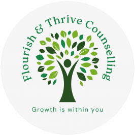 Flourish & Thrive Logo - Counselling in Leamington Spa near Warwick, Kenilworth, Rugby and Stratford, Warwickshire.